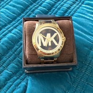 MK tortoise gold watch